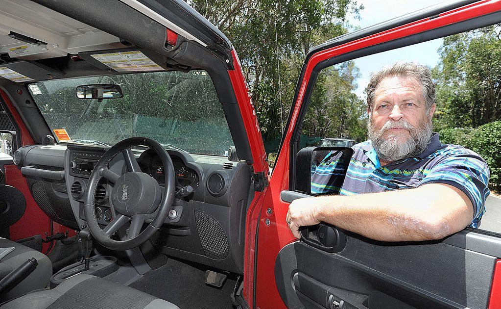Lawrie Beacham, of Jeeepart Recyclers, after keys worth $7500 were stolen. Lawrie Beacham, of Jeeepart Recyclers, after keys worth $7500 were stolen.